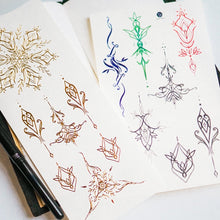Load image into Gallery viewer, Tropical Color Ornamental Tattoo|LAZY DUO TEMPORARY TATTOO STICKER SHOP HK Tattoo Design Store HK HONG KONG Chest Tattoo 防敏紋身貼紙 香港紋身店 認領圖 文青簡約美式紋身刺青師 tattoohk hongkongtattoo 小圖刺青 fine-line tattoo minimal tattoo linetattoo tattooartist 香港女紋身師 MANE INK