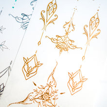 Load image into Gallery viewer, Tropical Color Ornamental Tattoo|LAZY DUO TEMPORARY TATTOO STICKER SHOP HK Tattoo Design Store HK HONG KONG Chest Tattoo 防敏紋身貼紙 香港紋身店 認領圖 文青簡約美式紋身刺青師 tattoohk hongkongtattoo 小圖刺青 fine-line tattoo minimal tattoo linetattoo tattooartist 香港女紋身師 MANE INK