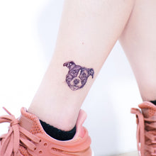 Load image into Gallery viewer, White Cat FEED ME + Pit Bull Tattoos - LAZY DUO TATTOO