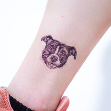 Load image into Gallery viewer, White Cat FEED ME + Pit Bull Tattoos - LAZY DUO TATTOO