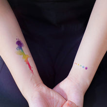 Load image into Gallery viewer, Pride Tattoos Colorful Rainbow TATTOO Watercolor LGBT Endless Love Ink Tattoos LAZY DUOTemporary Tattoo significance Love Equality Minimal Simple Tattoo Smiley Face Tattoo Little Tattoo Small Tattoo Rose Tattoo Sticker Fineline HK Hong Kong 刺青紋身貼紙 香港刺青圖案 印刷訂做客製 Custom Temporary Tattoo artist HK tattoo shop Hong Kong 迷你刺青 韓式刺青紋身 small tattoo design Minimal Tattoo little tattoo idea sketchy tattoo floral tattoo ankle wrist tattoo back tattoo Taiwan