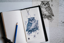 Load image into Gallery viewer, Night Owl Tattoo - LAZY DUO TATTOO