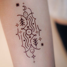 Load image into Gallery viewer, Alchemy Symbols Tattoo ideas Star, Tree, Water Sun, Moon, Nature, Earth Tattoo  Designs Temporary Tattoo Sticker LAZY DUO Hong Kong HK 香港紋身貼紙刺青店