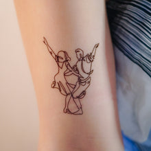 Load image into Gallery viewer, LA LA LAND TATTOO Dance Scene LineWork Single Line Tattoo LAZY DUO Temporary Tattoo Hong Kong HK 香港紋身貼紙