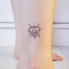 Load image into Gallery viewer, Stars Heart & Moon Tattoo - LAZY DUO TATTOO