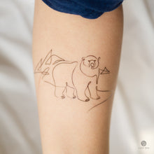 Load image into Gallery viewer, Modern and Minimal Polar Bear Minimalist Tattoo Sticker. Ultra realistic and artistic tattoo designs created by tattoo artist Mane Ink, Our tattoo sticker is safe for all skin types, waterproof, and last 3-7 days, Check out our Temporary Tattoo Sticker on LAZY DUO.com. Free International shipping over $35
