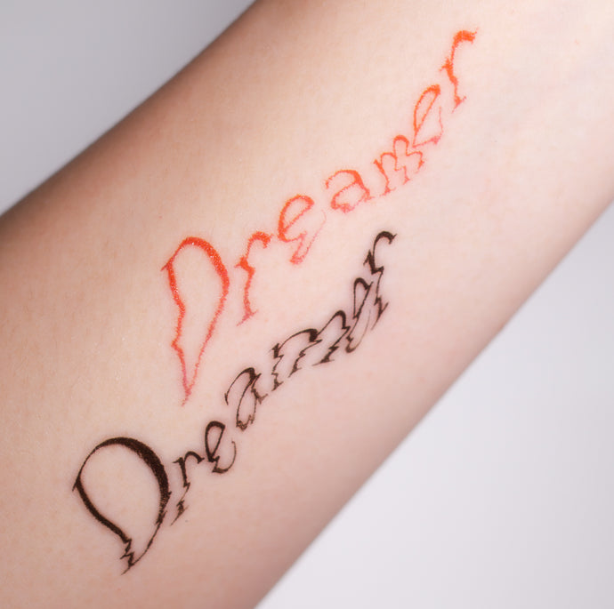 Cyber Style, Neo Type Font Lettering & Y2K Dreamer Tattoo Sticker Fashion Accessories. Ultra realistic and artistic tattoo designs created by tattoo artist Mane Ink, Our tattoo sticker is safe for all skin types, waterproof, and last 3-7 days, Check out our Temporary Tattoo Sticker on LAZY DUO.com. Free International shipping