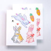 Load image into Gallery viewer, Loving Bunny Buddy Tattoos (Color)
