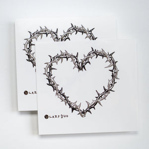 Barbed Wire Spiked Heart Tattoo, Black & grey Tattoo art, HK Temporary Tattoo, Hong Kong artist, Fake tattoo