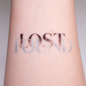 Lost & Found - Calligraphy Lettering Tattoo Sticker