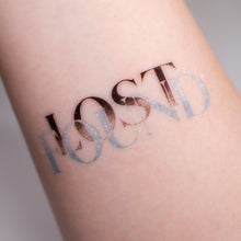 Load image into Gallery viewer, Lost &amp; Found - Calligraphy Lettering Tattoo Sticker
