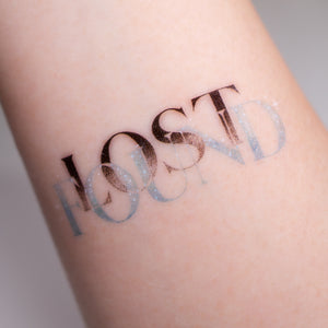 Lost & Found - Calligraphy Lettering Tattoo Sticker