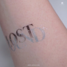 Load and play video in Gallery viewer, Lost &amp; Found - Calligraphy Lettering Tattoo Sticker
