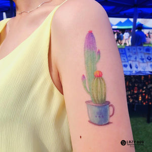 J03・Cactus Lover Tattoos Set - LAZY DUO TATTOO