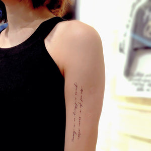 Encourage Quote・Life Lesson Tattoo - LAZY DUO TATTOO