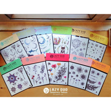 Load image into Gallery viewer, J19・Key &amp; Compass Tattoos Set - LAZY DUO TATTOO
