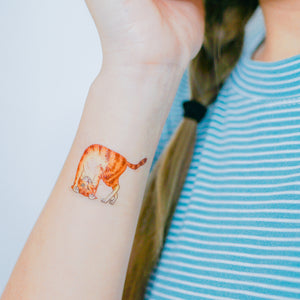 Life of Cat Playtime Tattoo Ideas Golden Kitten Tattoo Meow Naughty Cat Neko Tattoos HK Temporary Tattoo Sticker Water Color Tattoo LAZY DUO Tattoo Shop Hong Kong HK 愛玩百厭貓紋身黃貓浪浪喵寵物刺青 浪浪香港紋身貼紙刺青紋身師設計印刷訂做客製 Custom Temporary Tattoo Event Printing Tattooist artist HK tattoo shop MANE INK Tattooer Tattoo Artist Taiwan fine line ornament tattoo 台灣製 刺青師紋身師