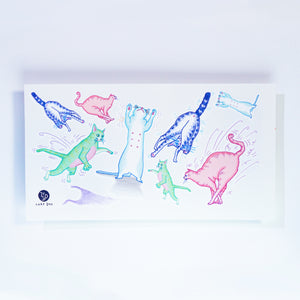 Playful Disco Cat Tattoo - LAZY DUO TATTOO Dancing Cats Party Playful Disco Cat Playtime Doodle Tattoo Stickers Comic Style Fun ManE Ink HK Tattooist LAZY DUO 美漫風格粉彩貓戰士紋身浪浪不哭喵咪寵物刺青香港紋身貼紙Kitten Tattoo Ideas Neko Tattoo Meow Animal Pet Tattoos HK Temporary Tattoo Sticker Water Color Tattoo LAZY DUO Tattoo Shop Hong Kong HK 紋身師設計印刷訂做客製 Custom Temporary Tattoo Event Printing Tattooist artist HK tattoo shop MANE INK Tattooer Tattoo Artist Taiwan fine line ornament tattoo 台灣製 刺青師紋身師