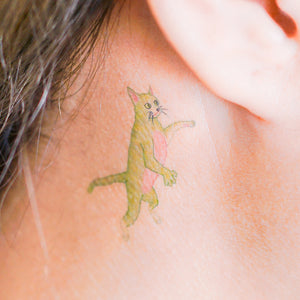 Dancing Cats Party Playful Disco Cat Playtime Doodle Tattoo Stickers Comic Style Fun ManE Ink HK Tattooist LAZY DUO 美漫風格粉彩貓戰士紋身浪浪不哭喵咪寵物刺青香港紋身貼紙Kitten Tattoo Ideas Neko Tattoo Meow Animal Pet Tattoos HK Temporary Tattoo Sticker Water Color Tattoo LAZY DUO Tattoo Shop Hong Kong HK 紋身師設計印刷訂做客製 Custom Temporary Tattoo Event Printing Tattooist artist HK tattoo shop MANE INK Tattooer Tattoo Artist Taiwan fine line ornament tattoo 台灣製 刺青師紋身師