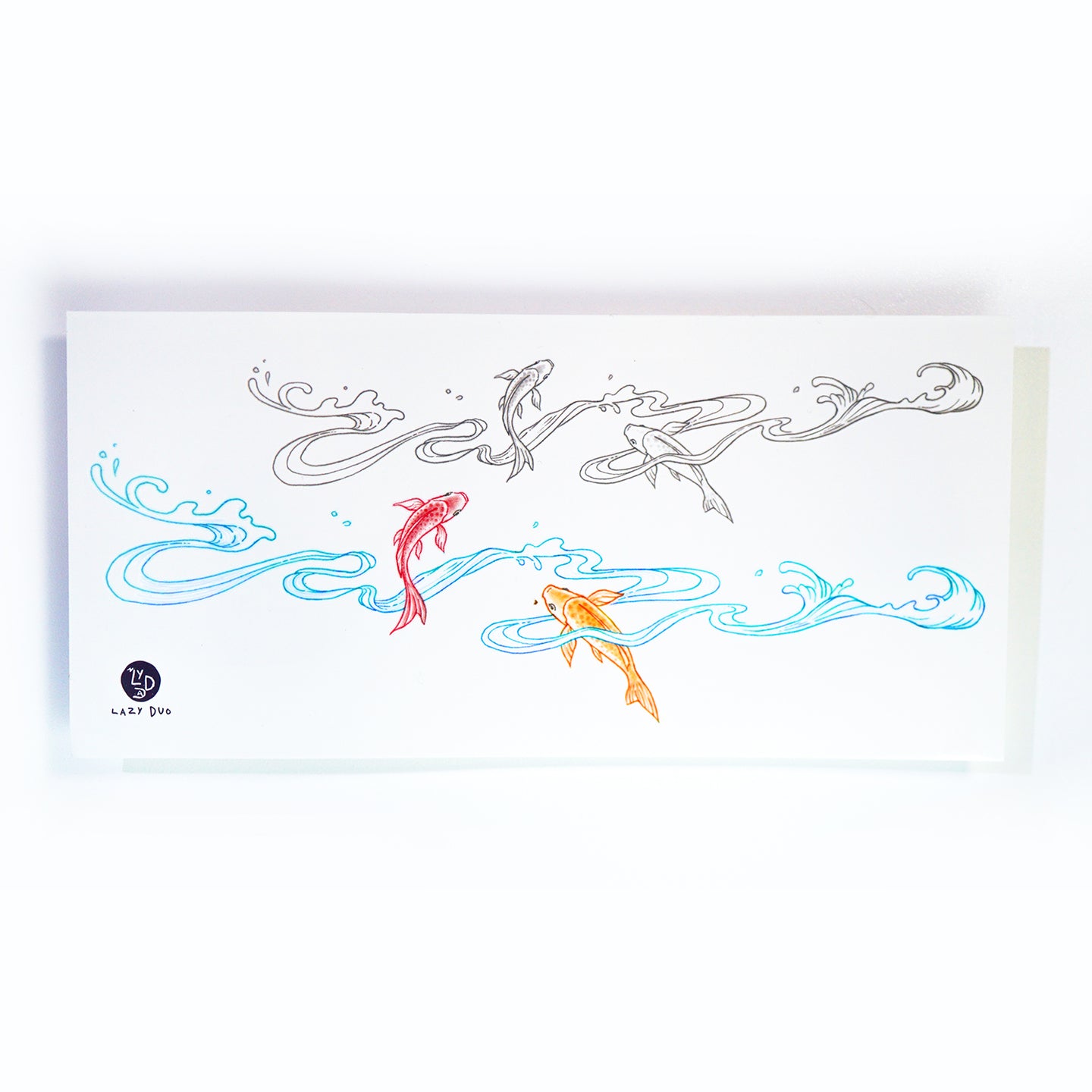 Koi fish and Wave Tattoo LAZY DUO TATTOO Japanese Realistic Temporary Tattoo design by mane.ink 香港刺青 紋身貼紙 tattoo hong kong minimal color tattoo 動物刺青 彩色刺青 女刺青師 認領圖日系小清新 韓國刺青 hongkongtattoo 香港女紋身師 Japanesetattoo TattooShopHK hktattooshop tattooartist hongkongtattoo tattoohongkong 香港紋身 香港刺青 tattooist 紋身貼紙 鯉 oceantattoo colortattoo 彩色刺青 海浪刺青 動物刺青 浪浪香港紋身貼紙刺青紋身師設計印刷訂做客製 Custom Temporary Tattoo Event Printing Tattooist artist HK tattoo shop MANE