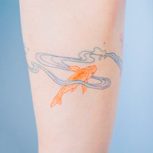 Load image into Gallery viewer, Koi fish and Wave Tattoo LAZY DUO TATTOO Japanese Realistic Temporary Tattoo design by mane.ink 香港刺青 紋身貼紙 tattoo hong kong minimal color tattoo 動物刺青 彩色刺青 女刺青師 認領圖日系小清新 韓國刺青 hongkongtattoo 香港女紋身師 Japanesetattoo TattooShopHK hktattooshop tattooartist hongkongtattoo tattoohongkong 香港紋身 香港刺青 tattooist 紋身貼紙 鯉 oceantattoo colortattoo 彩色刺青 海浪刺青 動物刺青 浪浪香港紋身貼紙刺青紋身師設計印刷訂做客製 Custom Temporary Tattoo Event Printing Tattooist artist HK tattoo shop MANE
