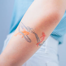 Load image into Gallery viewer, Koi fish and Wave Tattoo LAZY DUO TATTOO Japanese Realistic Temporary Tattoo design by mane.ink 香港刺青 紋身貼紙 tattoo hong kong minimal color tattoo 動物刺青 彩色刺青 女刺青師 認領圖日系小清新 韓國刺青 hongkongtattoo 香港女紋身師 Japanesetattoo TattooShopHK hktattooshop tattooartist hongkongtattoo tattoohongkong 香港紋身 香港刺青 tattooist 紋身貼紙 鯉 oceantattoo colortattoo 彩色刺青 海浪刺青 動物刺青 浪浪香港紋身貼紙刺青紋身師設計印刷訂做客製 Custom Temporary Tattoo Event Printing Tattooist artist HK tattoo shop MANE
