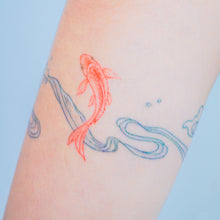 Load image into Gallery viewer, Koi fish and Wave Tattoo LAZY DUO TATTOO Japanese Realistic Temporary Tattoo design by mane.ink 香港刺青 紋身貼紙 tattoo hong kong minimal color tattoo 動物刺青 彩色刺青 女刺青師 認領圖日系小清新 韓國刺青 hongkongtattoo 香港女紋身師 Japanesetattoo TattooShopHK hktattooshop tattooartist hongkongtattoo tattoohongkong 香港紋身 香港刺青 tattooist 紋身貼紙 鯉 oceantattoo colortattoo 彩色刺青 海浪刺青 動物刺青 浪浪香港紋身貼紙刺青紋身師設計印刷訂做客製 Custom Temporary Tattoo Event Printing Tattooist artist HK tattoo shop MANE
