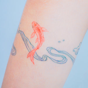 Koi fish and Wave Tattoo LAZY DUO TATTOO Japanese Realistic Temporary Tattoo design by mane.ink 香港刺青 紋身貼紙 tattoo hong kong minimal color tattoo 動物刺青 彩色刺青 女刺青師 認領圖日系小清新 韓國刺青 hongkongtattoo 香港女紋身師 Japanesetattoo TattooShopHK hktattooshop tattooartist hongkongtattoo tattoohongkong 香港紋身 香港刺青 tattooist 紋身貼紙 鯉 oceantattoo colortattoo 彩色刺青 海浪刺青 動物刺青 浪浪香港紋身貼紙刺青紋身師設計印刷訂做客製 Custom Temporary Tattoo Event Printing Tattooist artist HK tattoo shop MANE