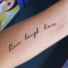 Load image into Gallery viewer, Positive Vibes・Live Laugh Love Tattoo - LAZY DUO TATTOO
