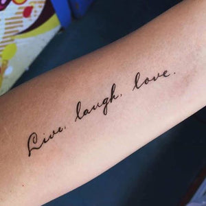 Positive Vibes・Live Laugh Love Tattoo - LAZY DUO TATTOO