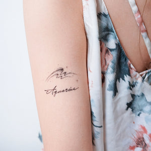 ZODIAC TATTOO・AQUARIUS - LAZY DUO TATTOO