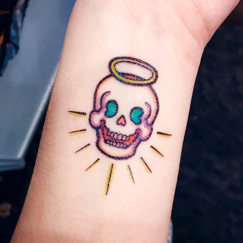 New School Angel & Devil Skull Tattoo Set - LAZY DUO TATTOO