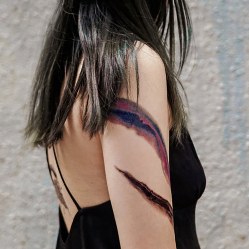 Watercolor Brushstroke Tattoos - LAZY DUO TATTOO