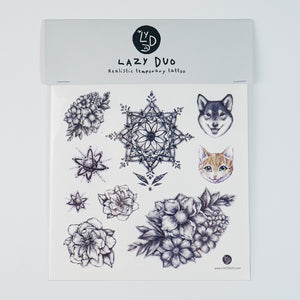 Floral Dreamcatcher Tattoo Realistic Artistic Tattoo Sticker Color Metallic Tattoo預約紋身貼紙專業優質色彩印刷訂製作DIY Waiman Tattoo Artist 香港原創手繪刺青紋身貼紙 LAZY DUO Premium High Quality Temporary Tattoo Stickers Professional Printing Tattoo Shop Hong Kong Customise Custom Small Order 自訂客製少量印刷大量批發特快專業優質彩色金屬色廣告宣傳禮品Gift 安全防水防敏無痛紋身師紋身店韓式小清新