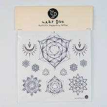 Load image into Gallery viewer, LAZY DUO Temporary Tattoo Sticker HK水彩刺青紋身貼紙設計少量印刷訂做客製HK Professional Printing Shop Hong Kong Customise Tattoo Custom Order Small Amount 自訂客製少量印刷大量批發特快專業優質彩色金屬色廣告宣傳禮品 Gift Promotion Advertising Event 安全防水防敏無痛紋身師紋身店 High Quality Tattoo Service Safe Non-Toxic Ink Long Lasting Waterproof Look Real Realistic Artistic 微刺青店

