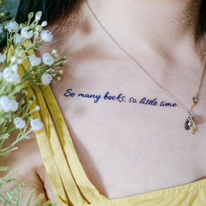 Dreamer Quote・Book & Love Tattoo - LAZY DUO TATTOO