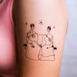 FRIDA KAHLO ARTIST MEXICO Realistic Artistic Tattoo Sticker Color Metallic Tattoo預約紋身貼紙設計印刷訂製作DIY Waiman Tattoo Artist 香港原創手繪刺青紋身貼紙 LAZY DUO Premium  High Quality Temporary Tattoo Stickers Professional Printing Tattoo Shop Hong Kong Customise Custom Small Order 自訂客製少量印刷大量批發特快專業優質彩色金屬色廣告宣傳禮品 Gift Promotion Advertising