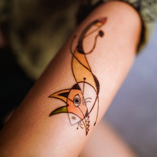 Load image into Gallery viewer, Surrealism Abstract Magic Surreal Capybara Tattoos Sticker in Joan Miro Style by LAZY DUO. Realistic, long lasting and non-toxic temporary tattoo HK 香港原創紋身貼紙品牌 安全無毒 防水防敏 持久像真 抽象藝術 狐狸刺青紋身貼紙香港 Magic Surreal Abstract Fox Fine Art LAZY DUO TATTOO SHOP HK

