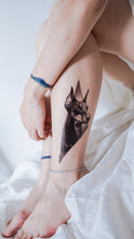 Load image into Gallery viewer, Doberman Pinscher Dog Tattoo - LAZY DUO TATTOO
