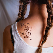 Load image into Gallery viewer, Abstract Cat Tattoos Color Temporary Tattoo Stickers Joan Miro Inspired Magic Surreal Surrealism HK Hong Kong Tattoo Artist LAZY DUO Mane Ink 香港紋身刺青
