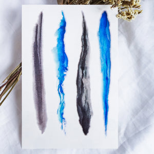 Watercolor InkWash & Ocean Wave Tattoos - LAZY DUO TATTOO