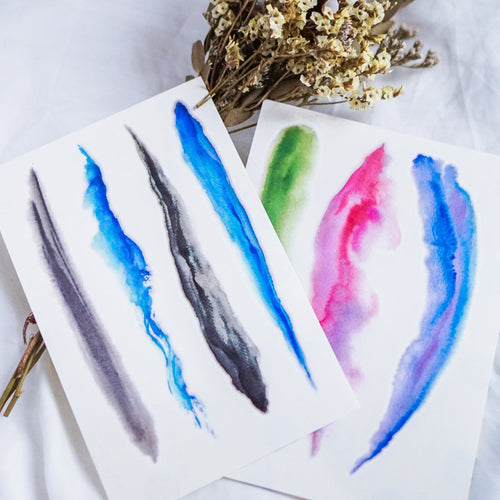 Watercolor InkWash & Ocean Wave Tattoos - LAZY DUO TATTOO