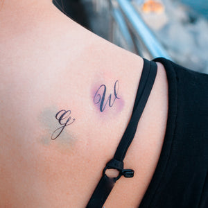 A to Z・Watercolor Letters Tattoo - LAZY DUO TATTOO