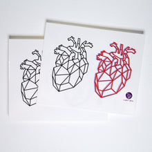 Load image into Gallery viewer, Minimalism Geometric Heart Temporary Tattoo Sticker by LAZY DUO HK. Realistic, long lasting and non-toxic 香港原創紋身貼紙品牌 安全無毒 防水防敏 持久像真 立體幾何心臟刺青紋身貼紙香港 Red Geometric Heart | LAZY DUO TATTOO HK
