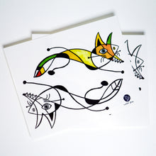 Load image into Gallery viewer, Surrealism Abstract Magic Surreal Capybara Tattoos Sticker in Joan Miro Style by LAZY DUO. Realistic, long lasting and non-toxic temporary tattoo HK 香港原創紋身貼紙品牌 安全無毒 防水防敏 持久像真 抽象藝術 狐狸刺青紋身貼紙香港 Magic Surreal Abstract Fox Fine Art LAZY DUO TATTOO SHOP HK
