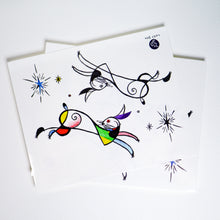 Load image into Gallery viewer, LAZY DUO TATTOO Surrealism Abstract Magic Surreal Rabbit Bunny Deer Cat Fox Capybara Tattoos Sticker in Joan Miro Style by LAZY DUO. Realistic, long lasting and non-toxic temporary tattoo HK 香港原創紋身貼紙品牌 安全無毒 防水防敏 持久像真

