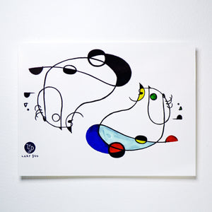 Surrealism Abstract Magic Surreal Capybara Tattoos Sticker in Joan Miro Style by LAZY DUO. Realistic, long lasting and non-toxic temporary tattoo HK 香港原創紋身貼紙品牌 安全無毒 防水防敏 持久像真 抽象藝術風水豚刺青紋身貼紙香港 Magic Surreal Capybara Abstract Color Tattoo Surrealism｜LAZY DUO TATTOO SHOP HK