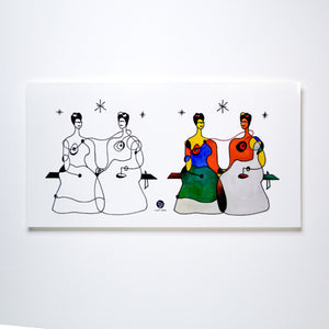 香港原創紋身貼紙品牌 安全無毒 防水防敏 持久像真 抽象藝術-芙烈達·卡蘿刺青紋身貼紙香港 Frida Smoking a Cigarette Magic Surreal Abstract The Two Frida Kahlo Fine Art LAZY DUO TATTOO HK Surrealism Abstract Magic Surreal Fridas Tattoos Sticker in Joan Miro Style by LAZY DUO. Realistic, long lasting and non-toxic temporary tattoo HK 