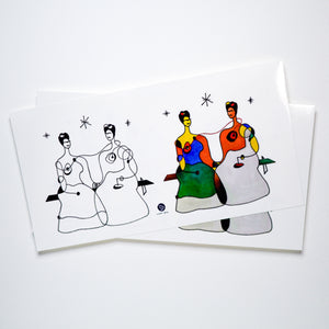 Frida Kahlo Smoking a Cigarette Small Portrait Tattoo Sticker (Black)