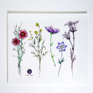 Delicate Floral Tattoo Watercolor Flower Tattoo LAZY DUOTemporary Tattoo Little Tattoo Small Tattoo 迷你水彩花刺青紋身 Rose Tattoo Sticker Fineline HK Hong Kong 刺青紋身貼紙 香港刺青圖案  印刷訂做客製 Custom Temporary Tattoo artist HK tattoo shop Hong Kong 迷你刺青 韓式刺青紋身 small tattoo design Minimal Tattoo little tattoo idea sketchy tattoo floral tattoo ankle wrist tattoo back tattoo Taiwan